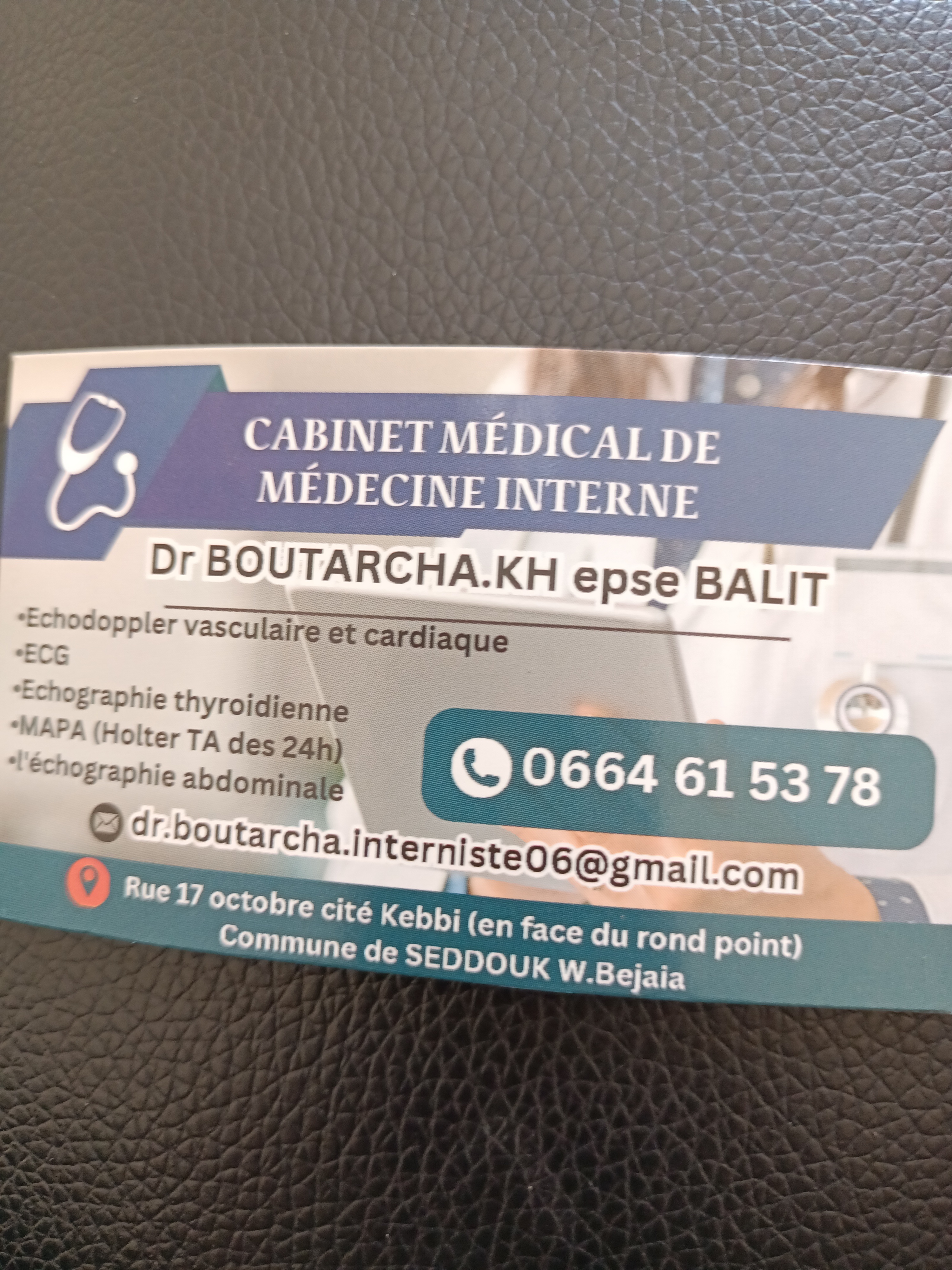 Dr. BOUTARCHA Kh